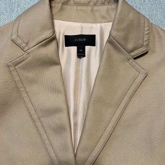 J CREW BONDED COTTON JACKET (PETITE) size 4P -Read It Runs Big - Picture 6 of 14